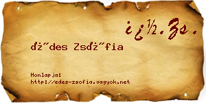 Édes Zsófia névjegykártya