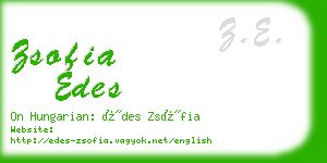 zsofia edes business card